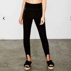NWT We Are HAH Velvet stirrup pants